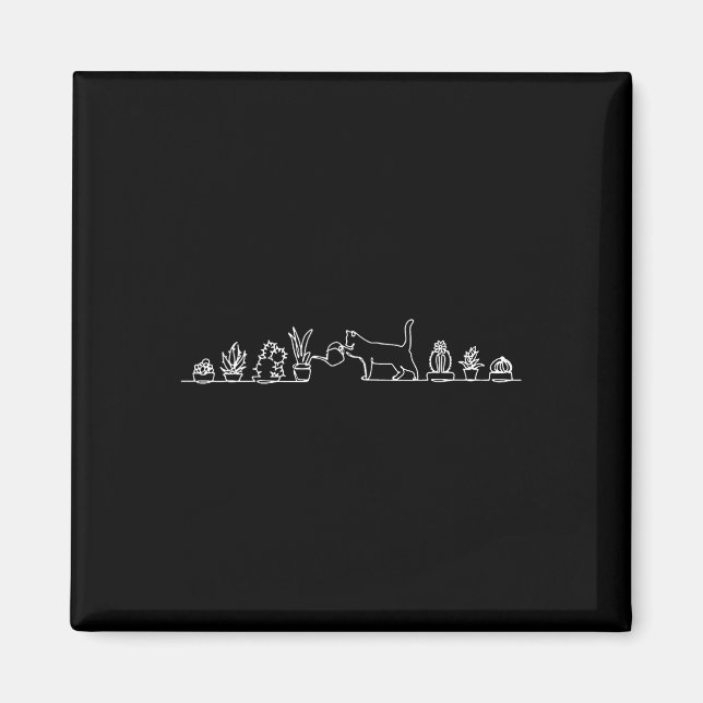 Imán Plantas de agua para gatos (Frente)