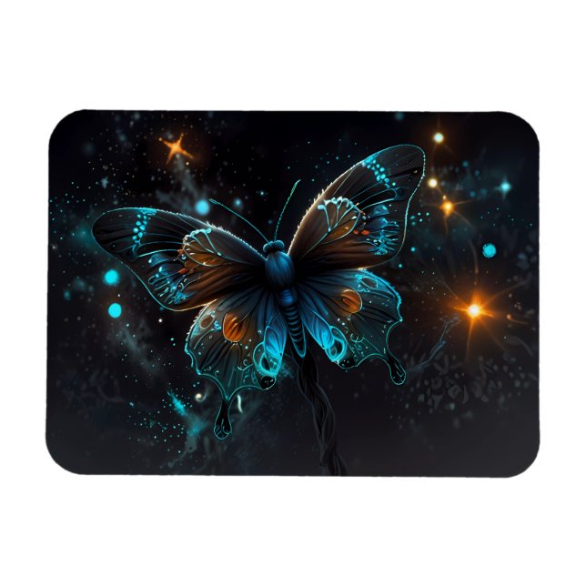 Imán Plantas que crecen en un mundo con luminiscencia b (Horizontal)