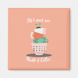 Imán Plantas y café