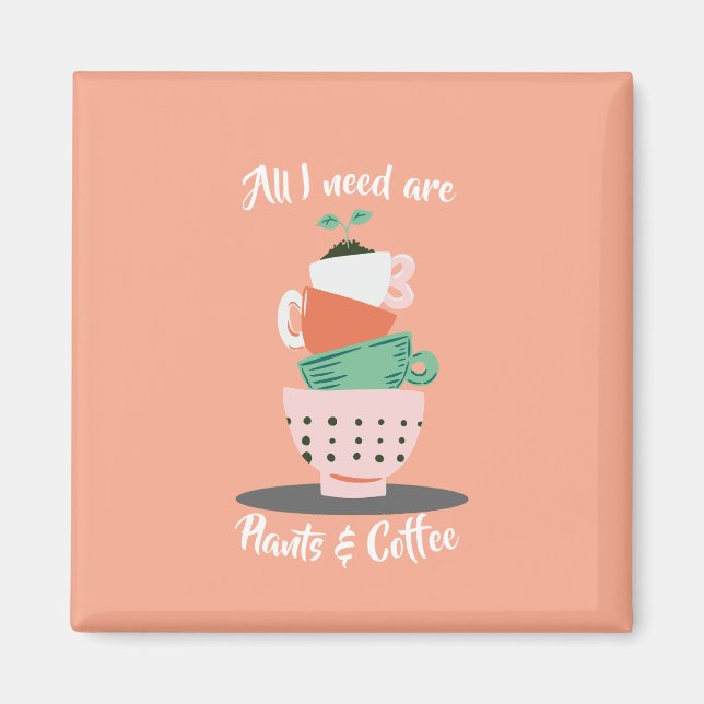 Imán Plantas y café (Frente)