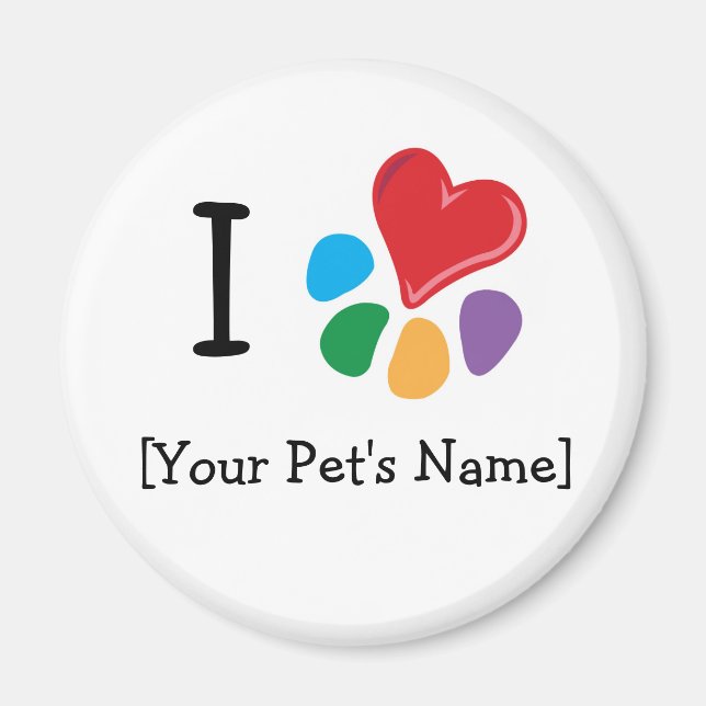 Imán plantilla Cardiaca Animal Lover_I (Frente)