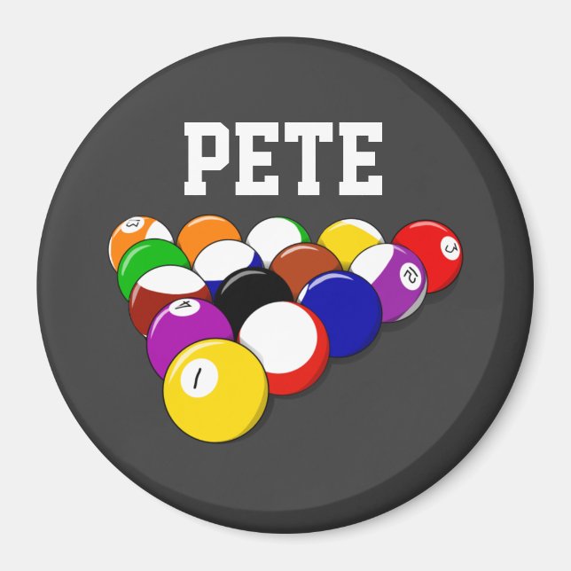 Imán Plantilla de Billiards, diseño popular (Frente)