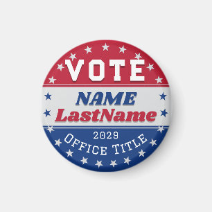 Imán Plantilla de Campaña Personalizada para Elecciones