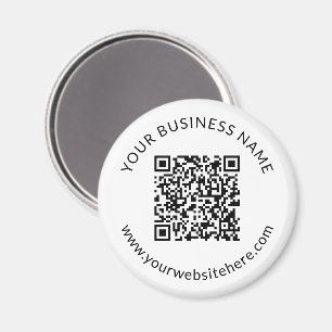 Imán Plantilla de código QR cargada con texto editable