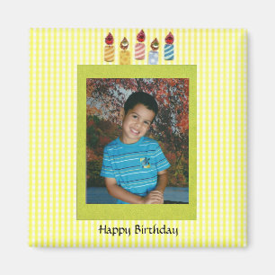 Imán Plantilla de cumpleaños de foto de retrato