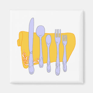 Imán Plantilla de diseño de cocina de Dinnerware