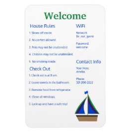 Imán Plantilla De Firma De Bienvenida De Airbnb Vrbo Im