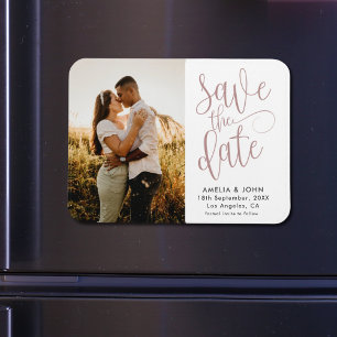 Imán Plantilla de Foto Moderna para Anunciar Boda