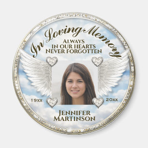 Imán Plantilla de Foto Personalizada En Memoria Amorosa