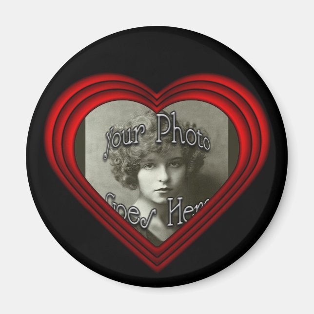 Imán Plantilla de fotograma de corazón perfecto (Frente)