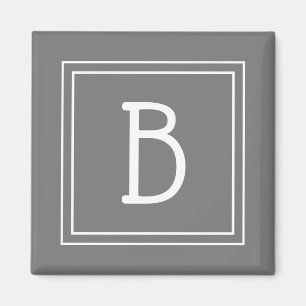 Imán Plantilla de letra inicial de monograma moderno gr