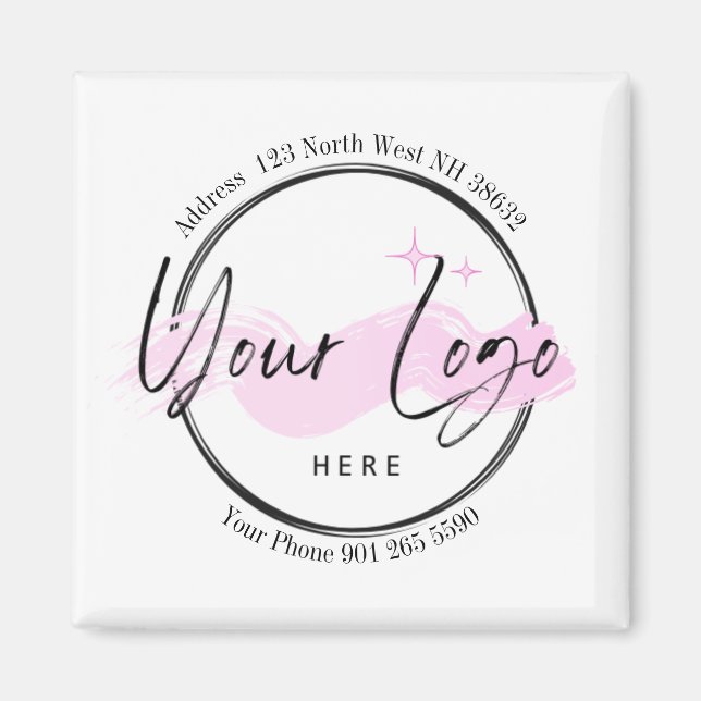 Imán Plantilla de logotipo de negocios de personalizado (Frente)