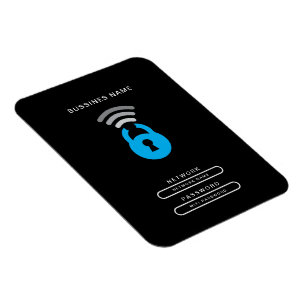 Imán plantilla de logotipo de tecnología de clave WiFi