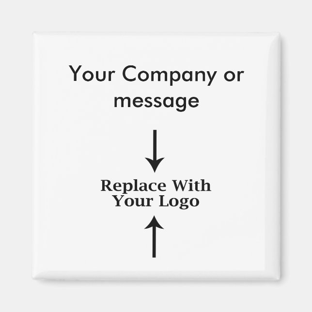 Imán Plantilla de logotipo en blanco comercial (Frente)