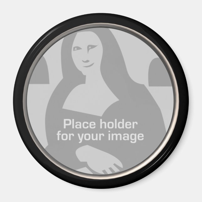 Imán Plantilla de marco de redondeo (Frente)