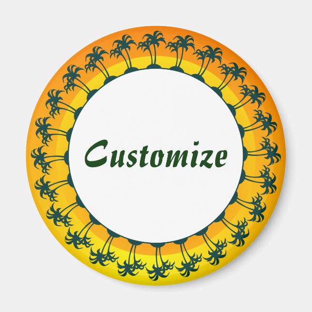 Imán Plantilla de muchas islas (Frente)