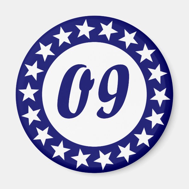 Imán Plantilla de número de estrellas de visión (Frente)