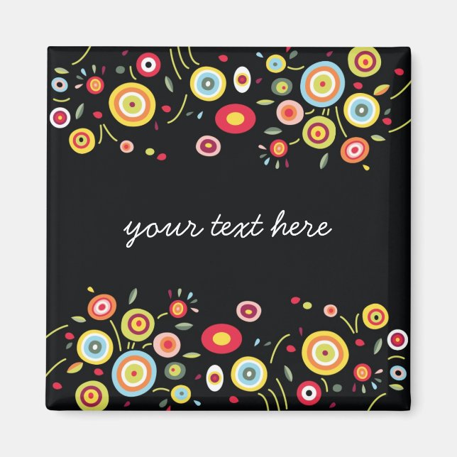 Imán Plantilla de puntos divertidos (Frente)