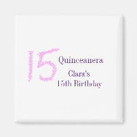 Plantilla de purpurina rosa Quinceanera 15 años