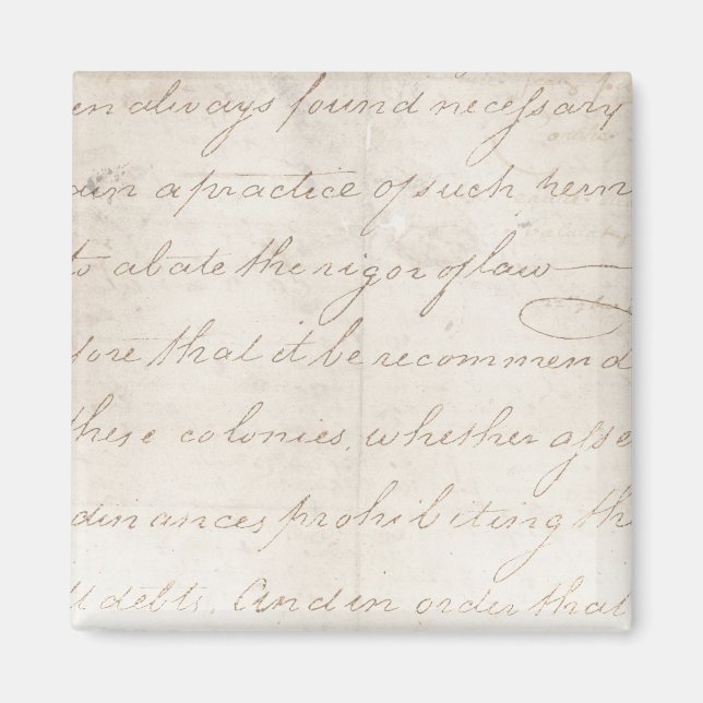 Imán Plantilla de texto antiguo de pergamino de época (Frente)