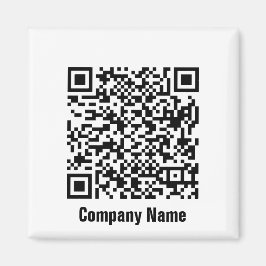 Imán Plantilla de texto de código QR para empresas en b