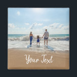 Imán Plantilla de texto de foto y Personalizado persona<br><div class="desc">Crea tu propio diseño con tus propias fotos personalizadas y texto personalizado. Usa tus propias fotos y texto para hacerlo tuyo. Plantilla de foto y texto ideal para regalos del día de la madre, regalos del padre, productos de negocios, mercadería de la empresa, decoración corporativa y de oficina, decoración en...</div>