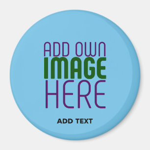 IMÁN PLANTILLA DE TEXTO DE IMAGEN AZUL MODERNA EDITABLE