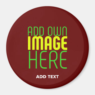 IMÁN PLANTILLA DE TEXTO DE IMAGEN DE OXBLOOD SIMPLE EDI