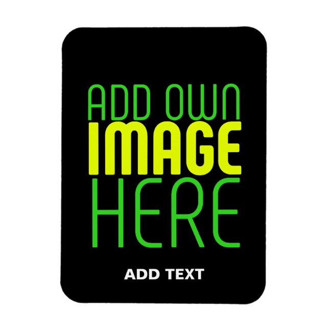 IMÁN PLANTILLA DE TEXTO DE IMAGEN NEGRA SENCILLA EDITAB (Vertical)
