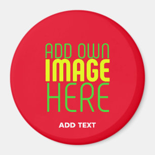 IMÁN PLANTILLA DE TEXTO DE IMAGEN ROJA SIMPLE EDITABLE