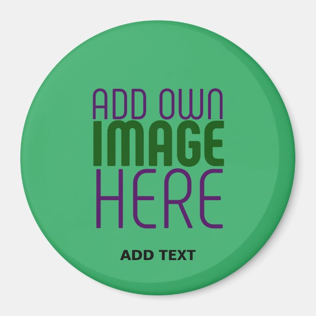 IMÁN PLANTILLA DE TEXTO DE IMAGEN VERDE MODERNA EDITABL (Frente)