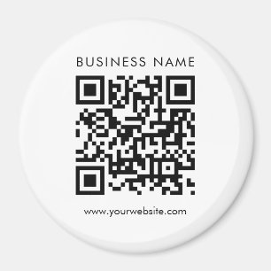 Imán Plantilla de texto de logotipo de código QR para e