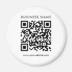 Imán Plantilla de texto de logotipo de código QR para e