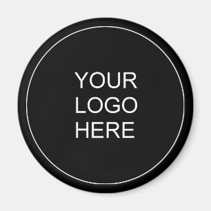 Imán Plantilla de texto del logotipo de la empresa de n