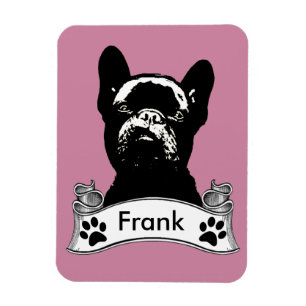 Imán Plantilla del bulldog francés personalizada