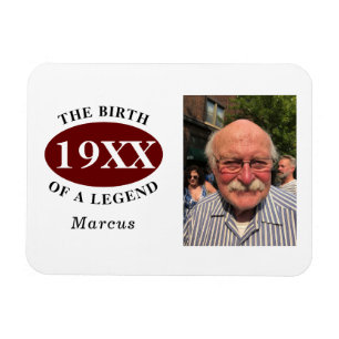 Imán Plantilla fotográfica de cumpleaños número 60 N