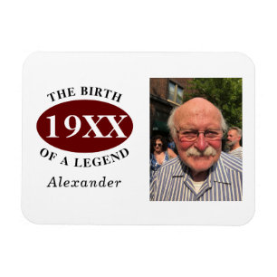 Imán Plantilla fotográfica de cumpleaños número 80 N