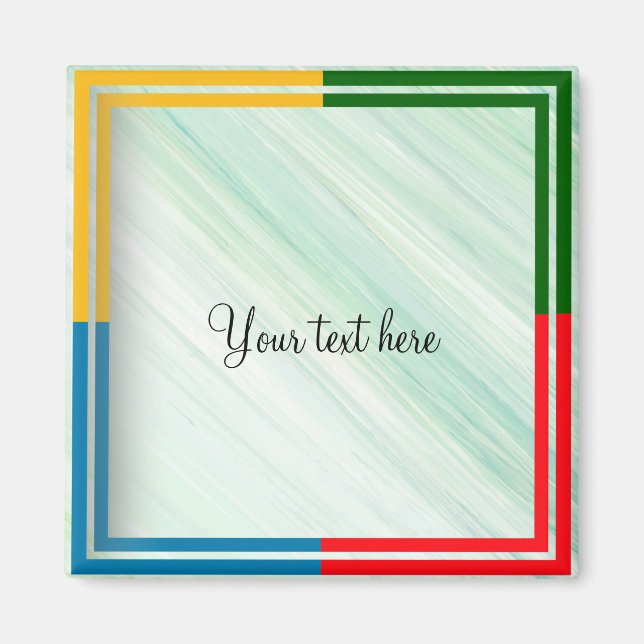 Imán Plantilla: introduzca su propio texto (Frente)