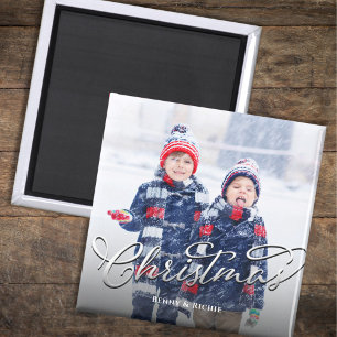 Imán Plantilla simple de fotos navideñas