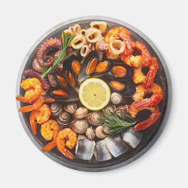Imán Plata de Mariscos (Frente)