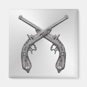 Imán Plata de pistolas de duelo