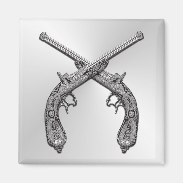 Imán Plata de pistolas de duelo (Frente)