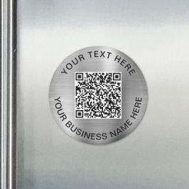 Imán Plata promocional de código QR