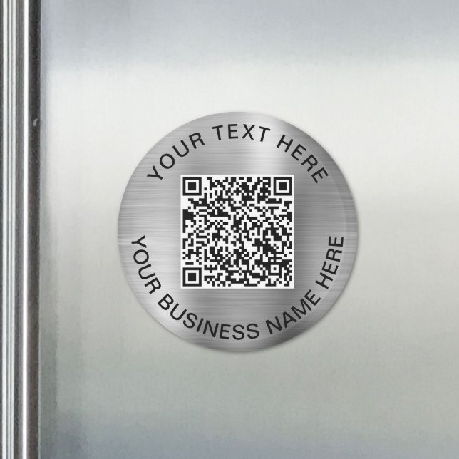 Imán Plata promocional de código QR (QR Code Promotional Silver Magnet)