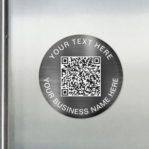 Imán Plata promocional de código QR moderno