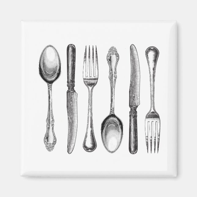 Imán plata vintage moderna (Frente)