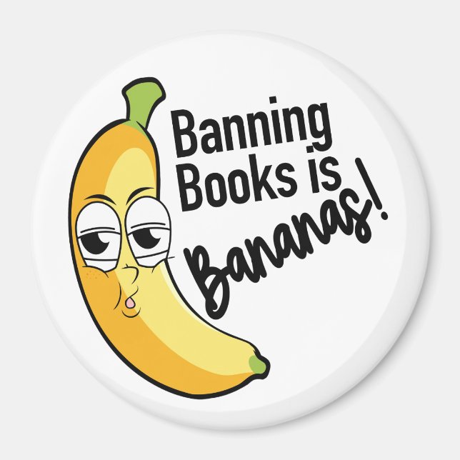 Imán Plátanos Prohibidos Libros  (Frente)
