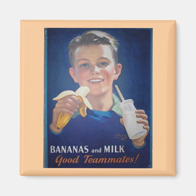 Imán Plátanos y leche (Frente)