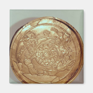 Imán Plato con una escena de la caza