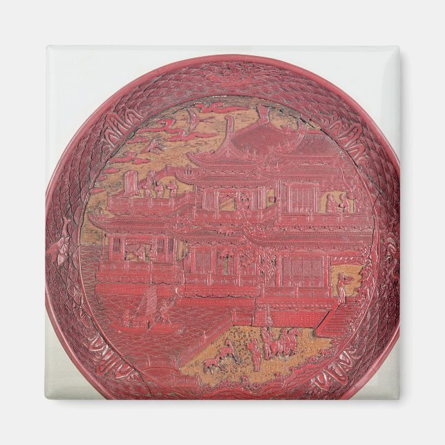 Imán Plato de lacquer tallado (Frente)